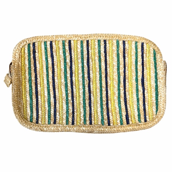 Vintage Handbags - RARE Over-Sized Vintage Straw Clutch Purse 15x9